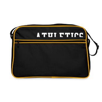 Leichtathletik (WEISS) - Retro Tasche - Schwarz/Gold - Vorne