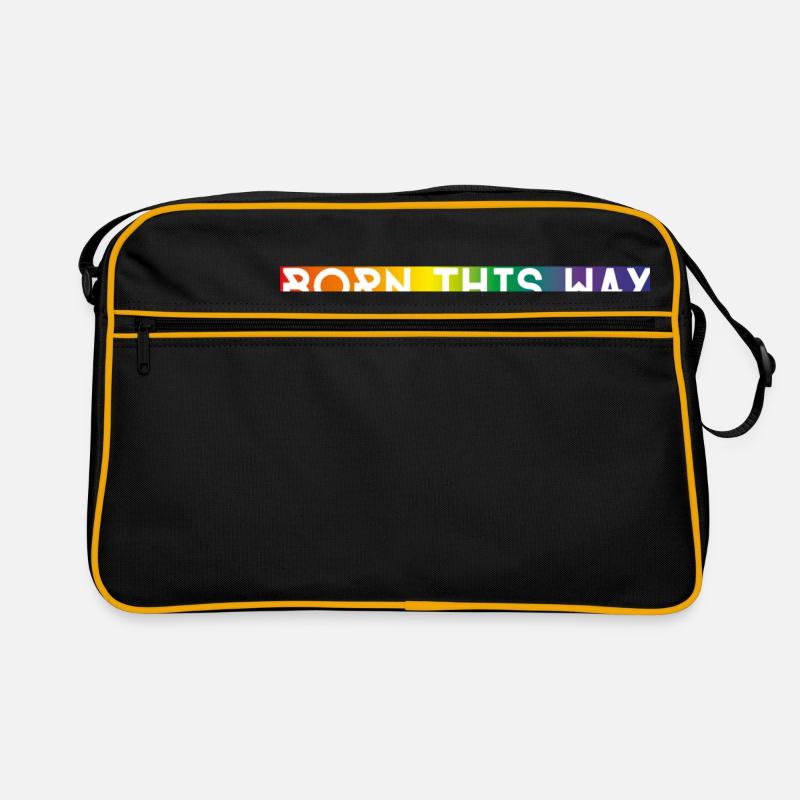 born this way blanc sur arc-en-ciel Sac Retro