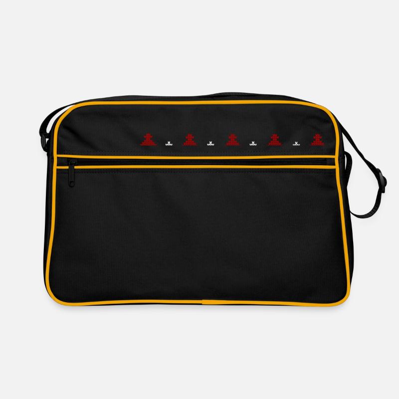 Strickpullover Muster Reihe Weihnachtskugel Retro Tasche