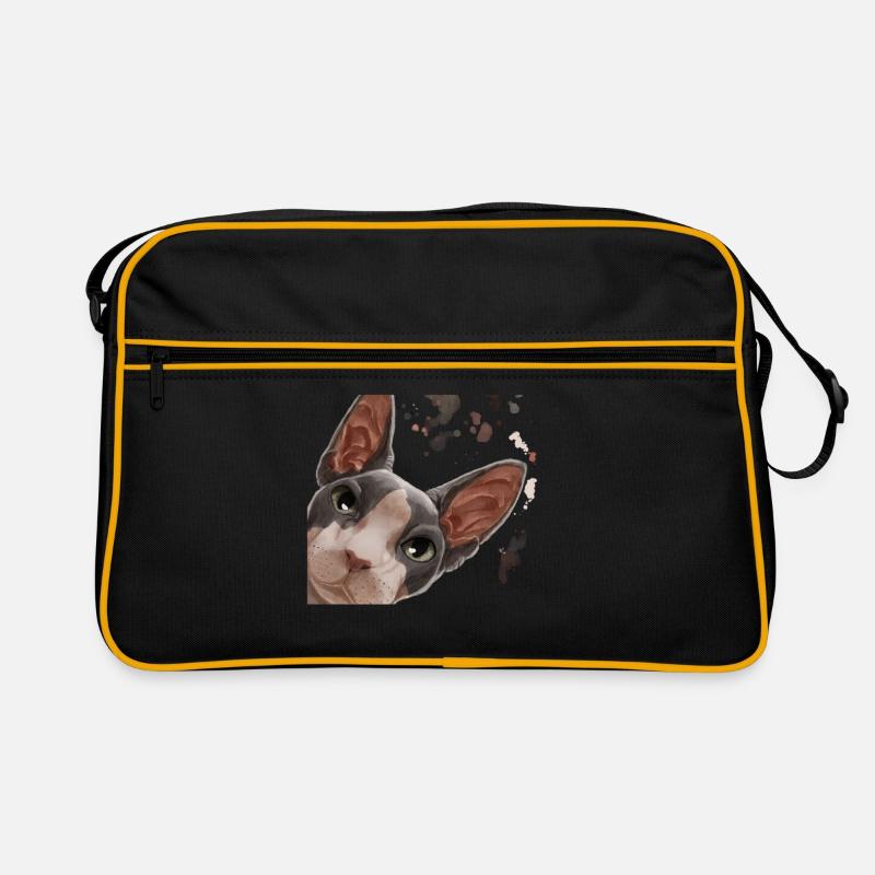 Curious Sphynx Cat Retro Bag