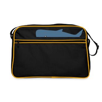 sperm whale - Retro Bag - black/gold - Front
