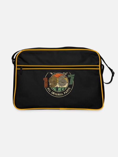 1967 Geburtstag Vintage All Original Parts - Retro Tasche - Schwarz/Gold