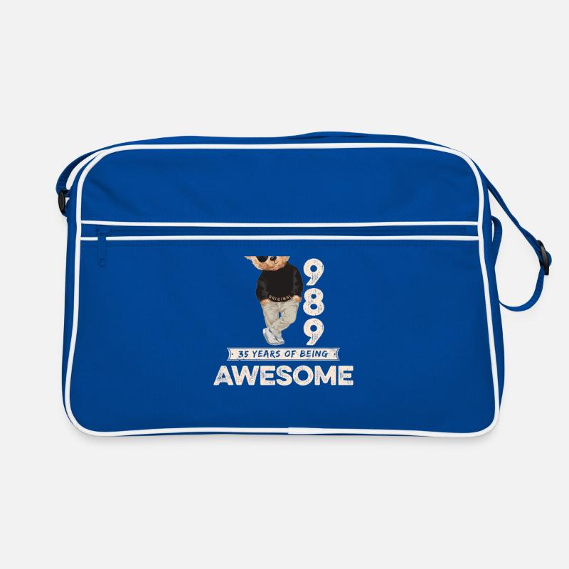 1989 Birthday Teddy Bear Being Awesome Orignal Retro Bag