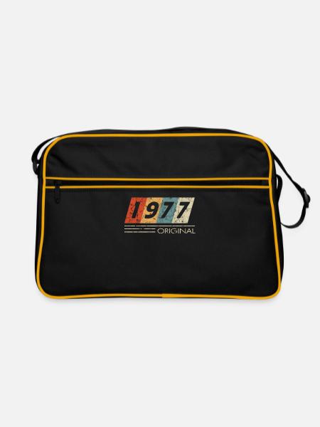 1977 Geburtstag Classic Original II - Retro Tasche - Schwarz/Gold