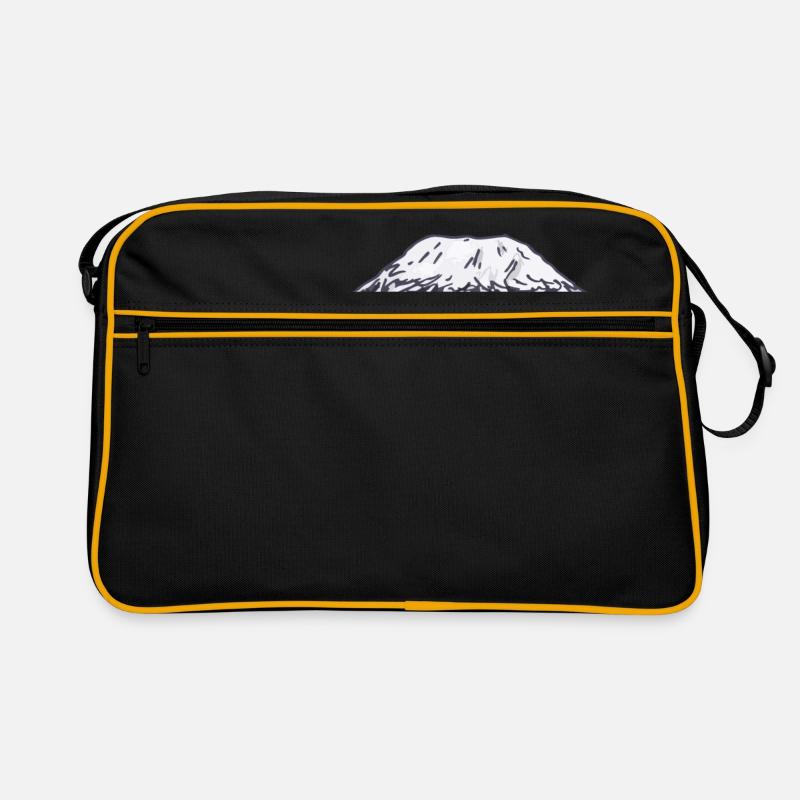 Kilimanjaro Berg Afrika Geschenk - Retro Tasche - Schwarz/Gold