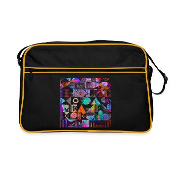Maori - Aztec - Maya - Inca trendy tattoo tribal - Retro Bag - black/gold - Front