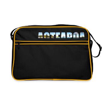 Idée cadeau de la Nouvelle-Zélande Backpacker Work & Travel - Sac Retro - noir/or - Devant