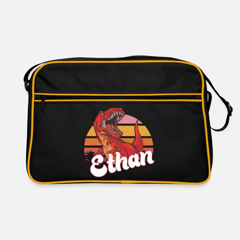 ETHAN - Beau prénom de garçon avec T-REX Dino Sac Retro