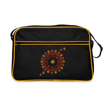 Modèle, aborigènes, australie - Sac Retro - noir/or - Devant