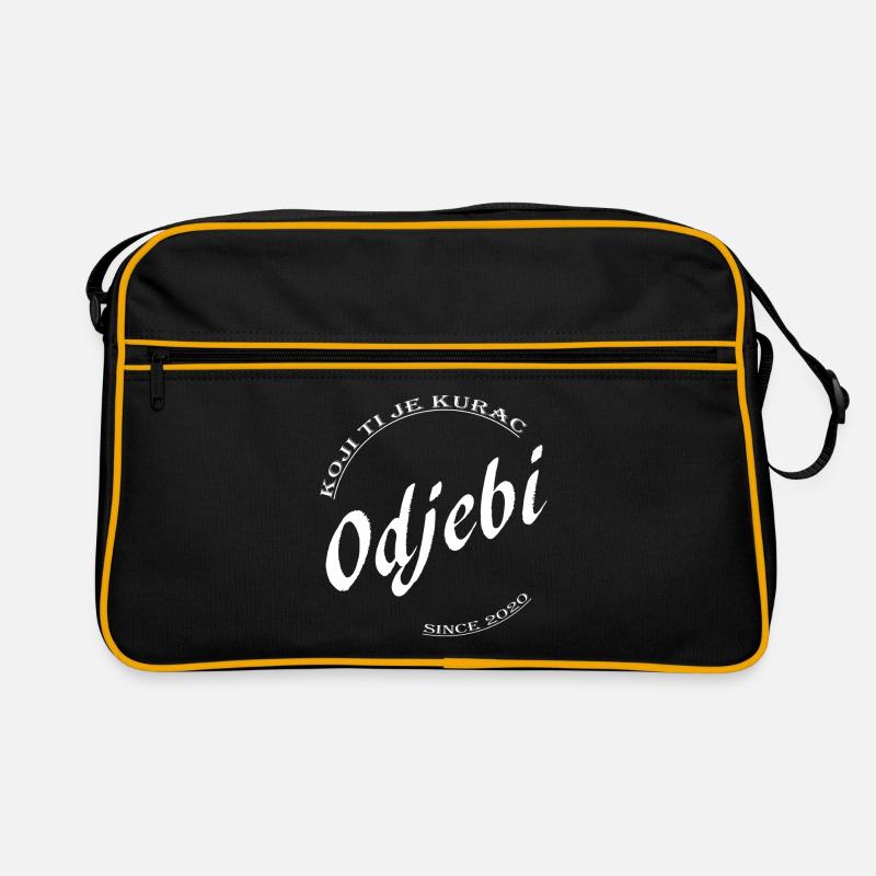 odjebi knows - Retro Bag - black/gold