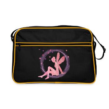 fee e 228 - Retro Tasche - Schwarz/Gold - Vorne