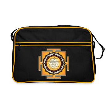 Shri Yantra - Cosmic Energy Conductor - Retro Bag - black/gold - Front