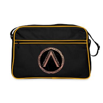 Sparta Lambda icon - Retro Bag - black/gold - Front