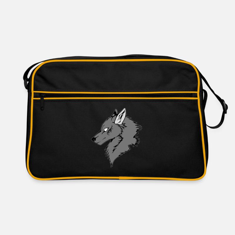 Grauer Wolf Retro Tasche