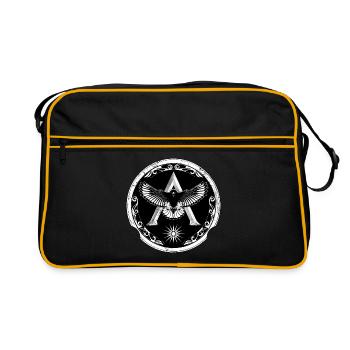 Sparta Symbol - Retro Tasche - Schwarz/Gold - Vorne