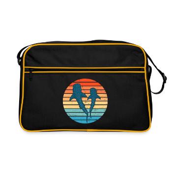 whale shark - Retro Bag - black/gold - Front