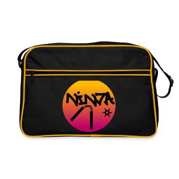Ninja Sun - Retro Tasche - Schwarz/Gold - Vorne