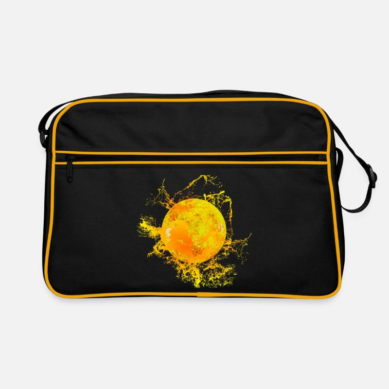Sonne mit Farbspritzer Retro Tasche