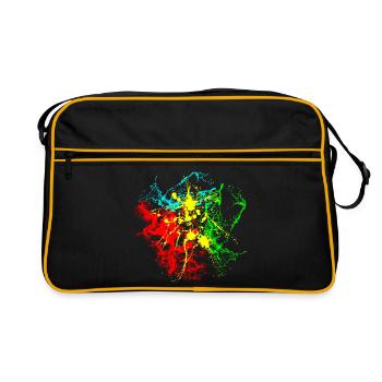Éclaboussures de peinture - Sac Retro - noir/or - Devant