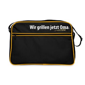 Nous allons faire griller mamie signe de ponctuation de la virgule vie mamie - Sac Retro - noir/or - Devant