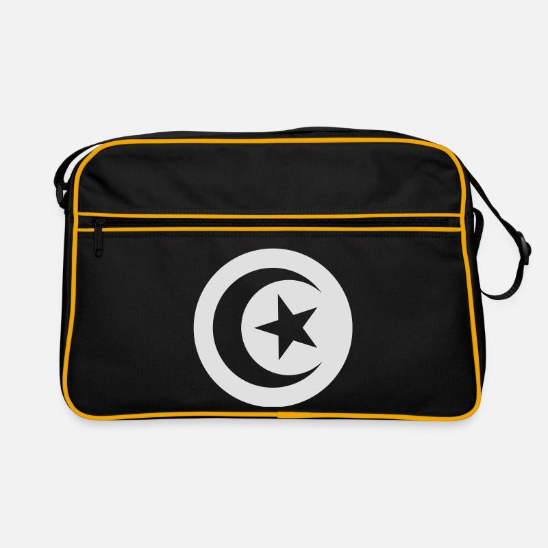Drapeau tunisien - Sac Retro - noir/or