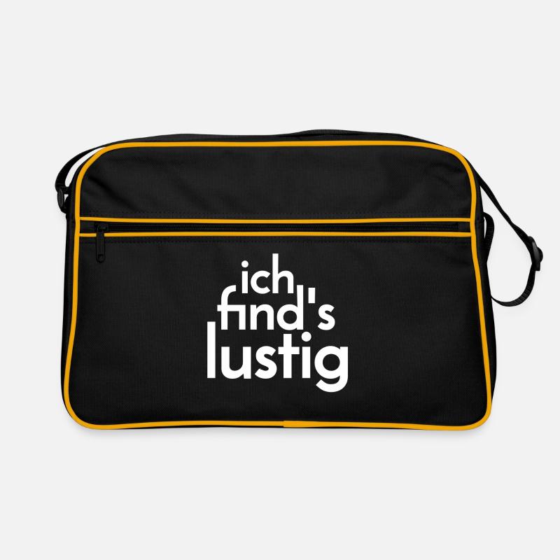 Je pense que c'est drôle. - Sac Retro - noir/or