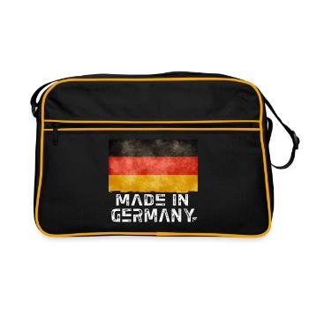 Drapeau Made in Germany – Style vieilli - Sac Retro - noir/or - Devant