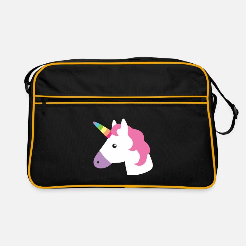 Unicorn - Retro Tasche - Schwarz/Gold