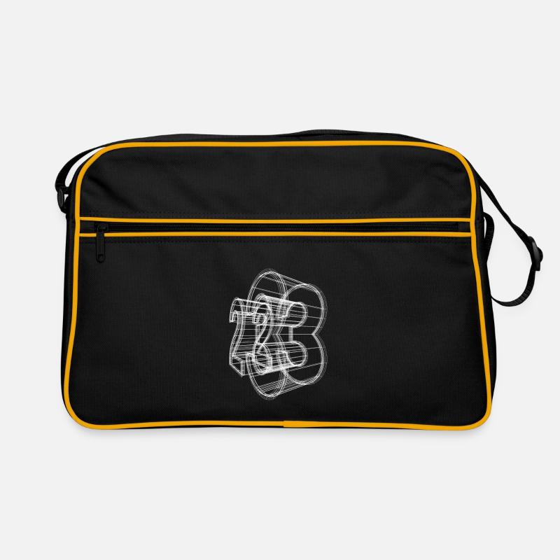 23 3D-Gestell Retro Tasche