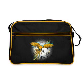 parrot ara - Sac Retro - noir/or - Devant