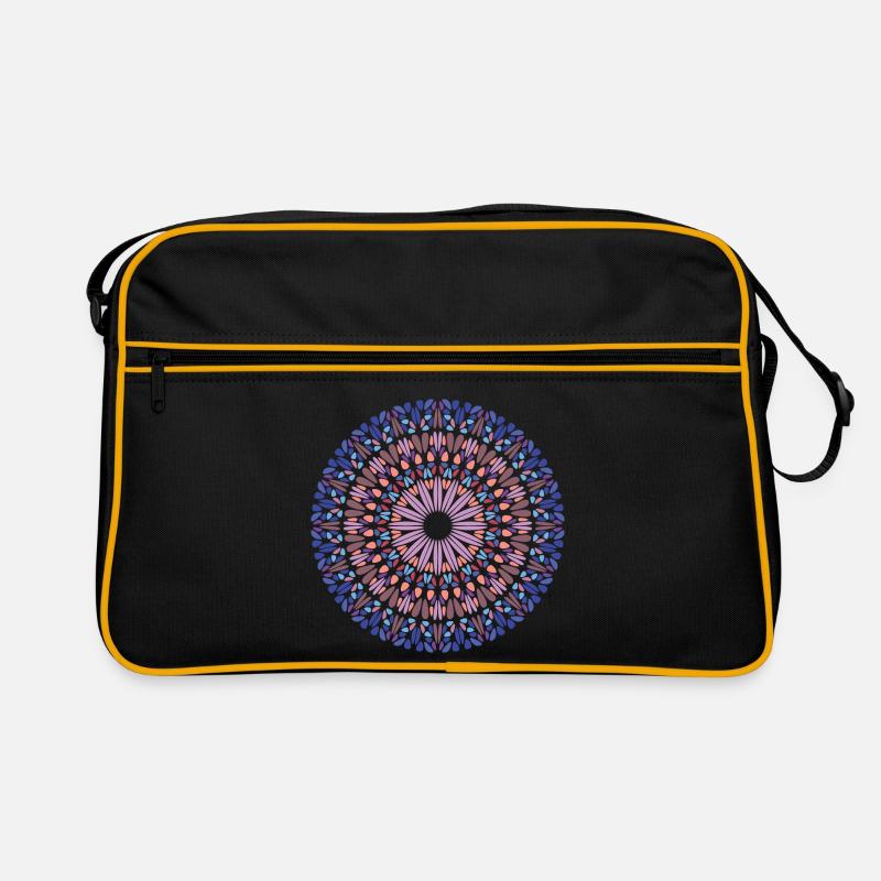 Mandala - Retro Tasche - Schwarz/Gold
