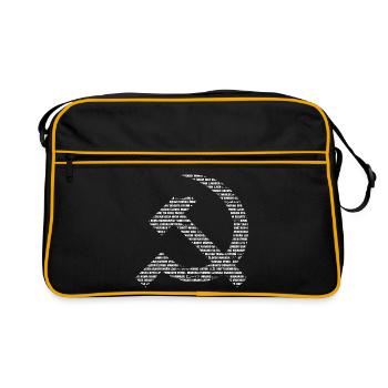 Faucille humaine et marteaux - Sac Retro - noir/or - Devant