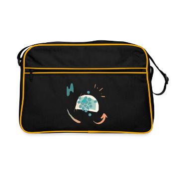 Design décontracté avec dégradé de couleur - Sac Retro - noir/or - Devant
