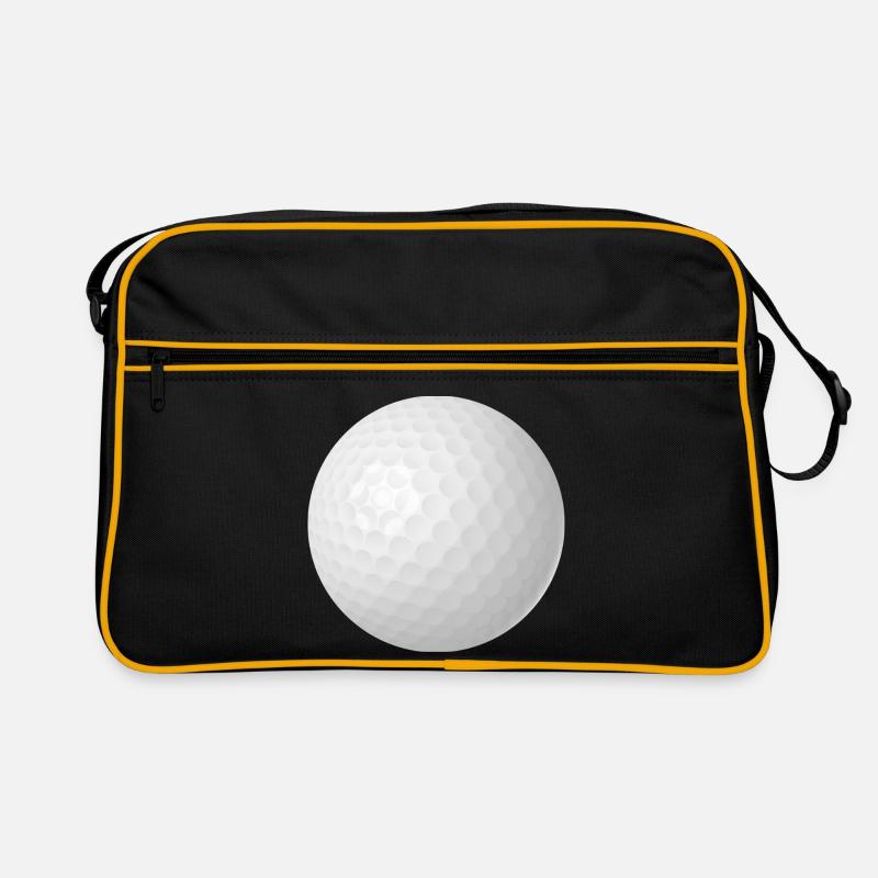 Véritable balle de golf - Sac Retro - noir/or