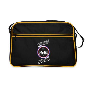 Fier d'être du 46 - Sac Retro - noir/or - Devant