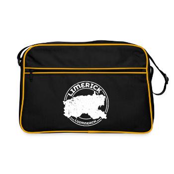 Comté de Limerick Irlande | Timbre de contour de carte - Sac Retro - noir/or - Devant