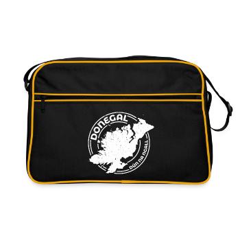 Donegal Ireland Map | County Outline Stamp - Retro Bag - black/gold - Front