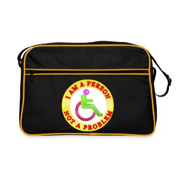 Je suis une personne, pas un problème - Sac Retro - noir/or - Devant