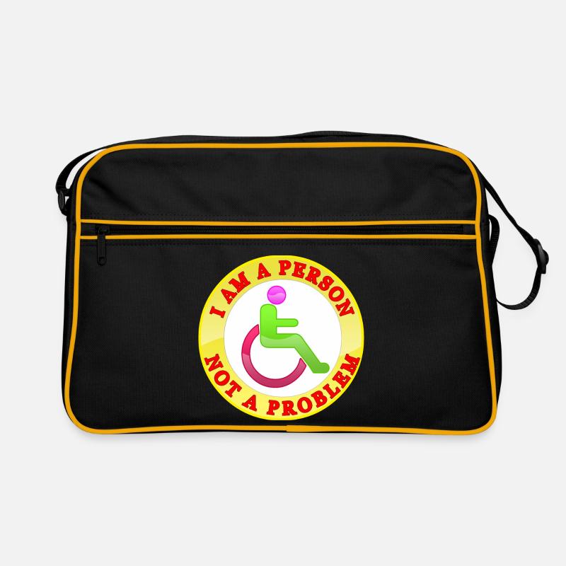 Ich bin eine Person, kein Problem Retro Tasche