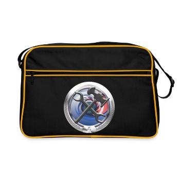 Artisanat Chauffage Eau Emblème Sanitaire - Sac Retro - noir/or - Devant