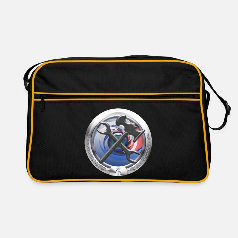 Artisanat Chauffage Eau Emblème Sanitaire - Sac Retro - noir/or