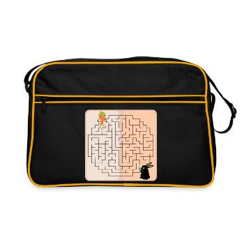 Labyrinth Bunny Easter Bunny - Retro Bag - black/gold - Front