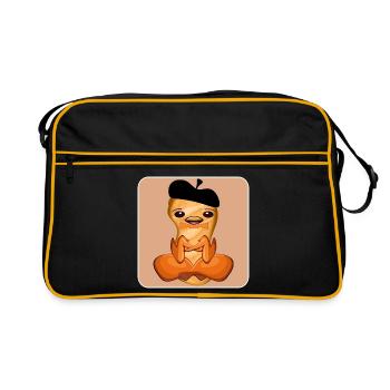 CHICKEN BERET CAP - Retro Bag - black/gold - Front