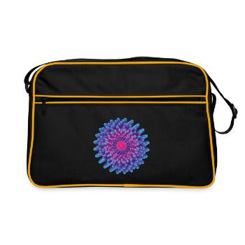 Fleur vectorielle - Sac Retro - noir/or - Devant