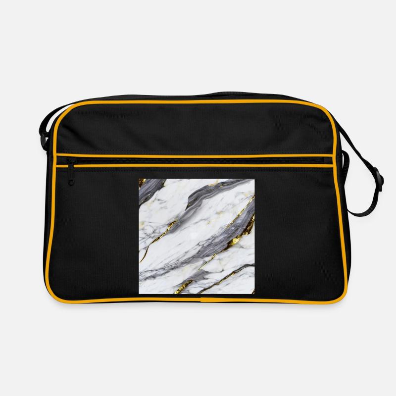 Marble White Gold Structure Retro Bag