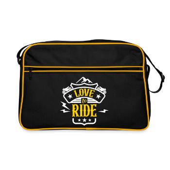 J’adore rouler - Sac Retro - noir/or - Devant
