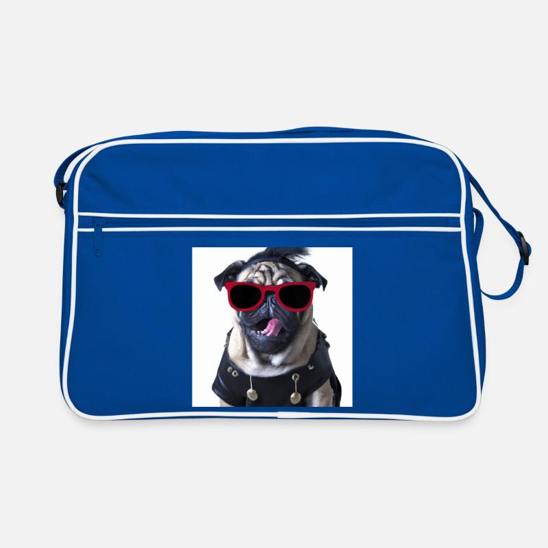 punk pug Retro Bag