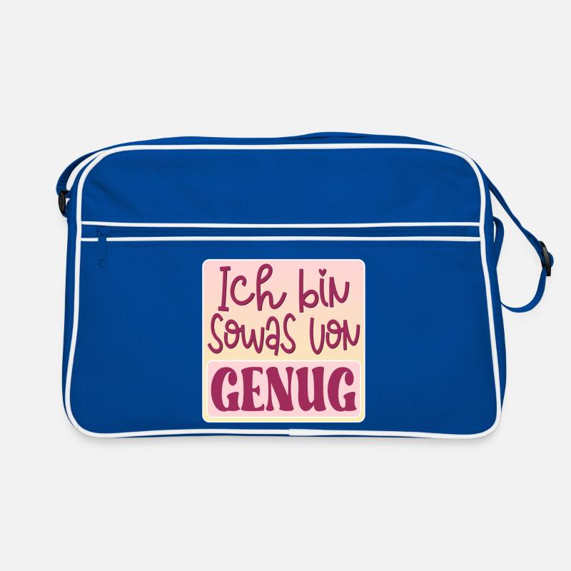 AFFIRMATION MINDSET - ICH BIN GENUG SPRUCH Retro Tasche