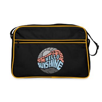 Hello Sunshine! Summer, sun, holidays - Retro Bag - black/gold - Front