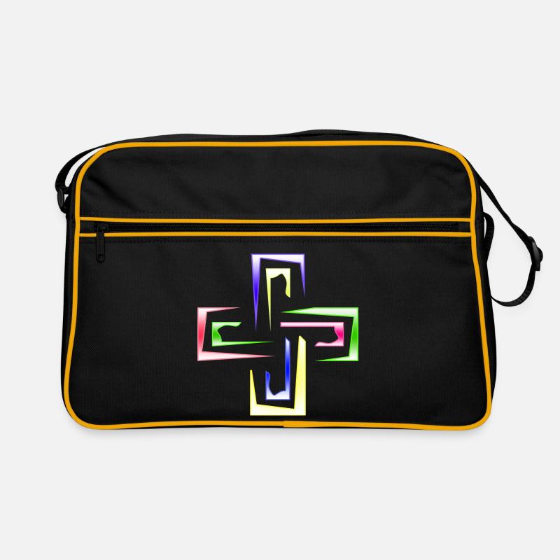 Neon Prism Frames Abstract Logo Retro Bag